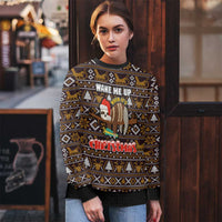 Sloth Wake Me Up Christmas Ugly Christmas Sweater Xmas Holiday Patterns - Wonder Print Shop