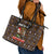 Sloth Wake Me Up Christmas Leather Tote Bag Xmas Holiday Patterns - Wonder Print Shop