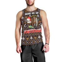 Sloth Wake Me Up Christmas Men Tank Top Xmas Holiday Patterns - Wonder Print Shop