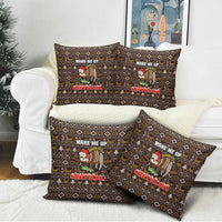 Sloth Wake Me Up Christmas Pillow Cover Xmas Holiday Patterns - Wonder Print Shop
