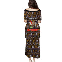 Sloth Wake Me Up Christmas Puletasi Xmas Holiday Patterns - Wonder Print Shop