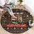 Sloth Wake Me Up Christmas Round Carpet Xmas Holiday Patterns - Wonder Print Shop