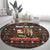 Sloth Wake Me Up Christmas Round Carpet Xmas Holiday Patterns - Wonder Print Shop