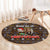 Sloth Wake Me Up Christmas Round Carpet Xmas Holiday Patterns - Wonder Print Shop