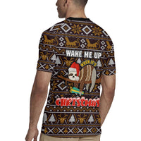Sloth Wake Me Up Christmas Rugby Jersey Xmas Holiday Patterns - Wonder Print Shop
