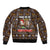 Sloth Wake Me Up Christmas Sleeve Zip Bomber Jacket Xmas Holiday Patterns - Wonder Print Shop