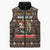 Sloth Wake Me Up Christmas Sleeveless Puffer Jacket Xmas Holiday Patterns - Wonder Print Shop