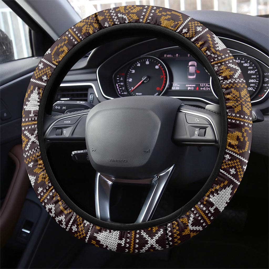 Sloth Wake Me Up Christmas Steering Wheel Cover Xmas Holiday Patterns - Wonder Print Shop