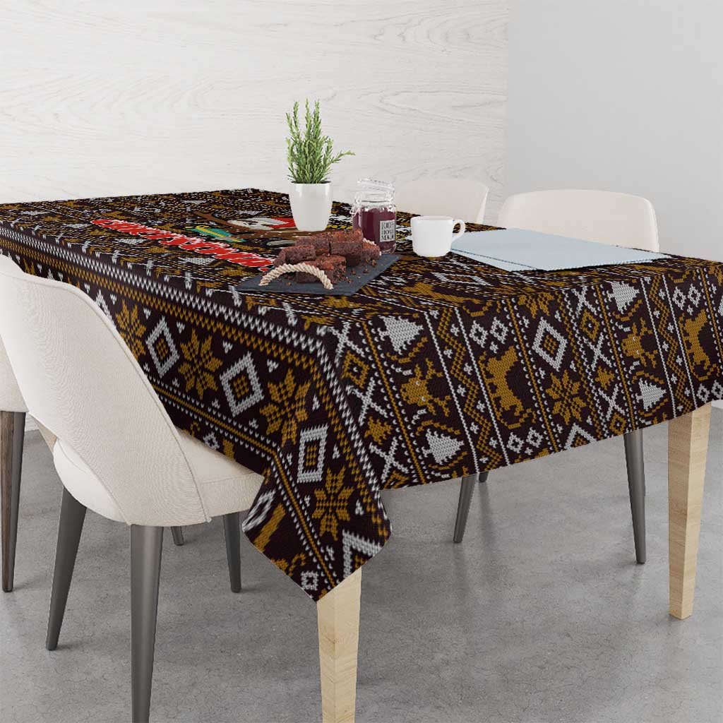 Sloth Wake Me Up Christmas Tablecloth Xmas Holiday Patterns - Wonder Print Shop