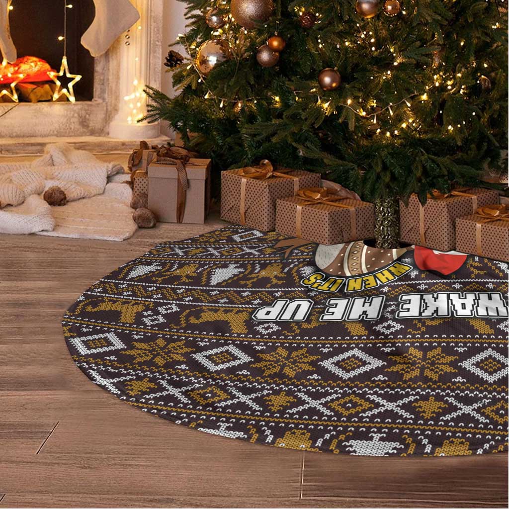 Sloth Wake Me Up Christmas Tree Skirt Xmas Holiday Patterns - Wonder Print Shop