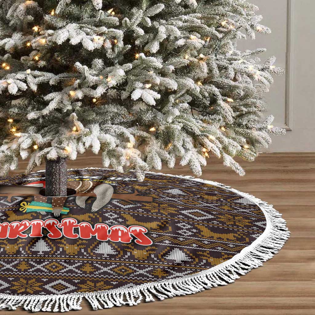 Sloth Wake Me Up Christmas Tree Skirt Xmas Holiday Patterns - Wonder Print Shop