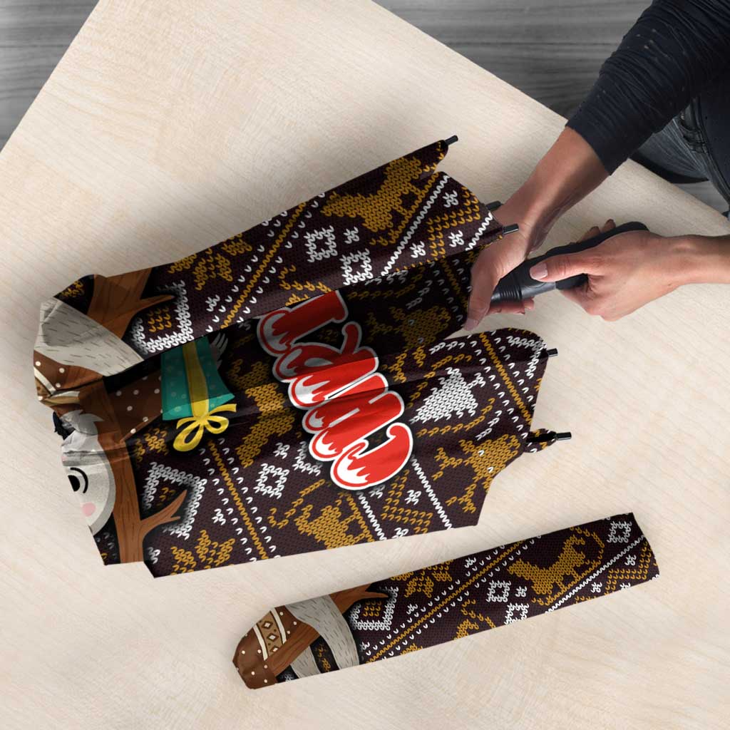 Sloth Wake Me Up Christmas Umbrella Xmas Holiday Patterns - Wonder Print Shop