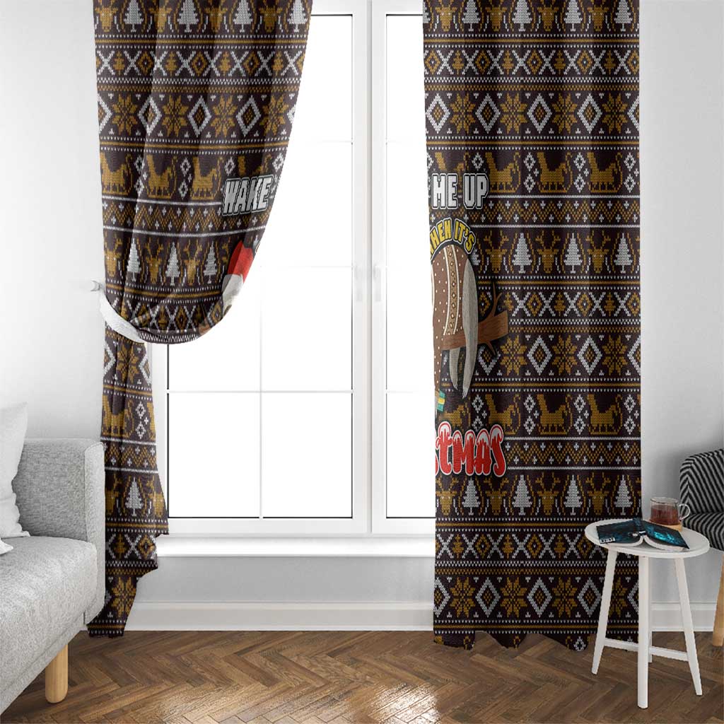Sloth Wake Me Up Christmas Window Curtain Xmas Holiday Patterns - Wonder Print Shop