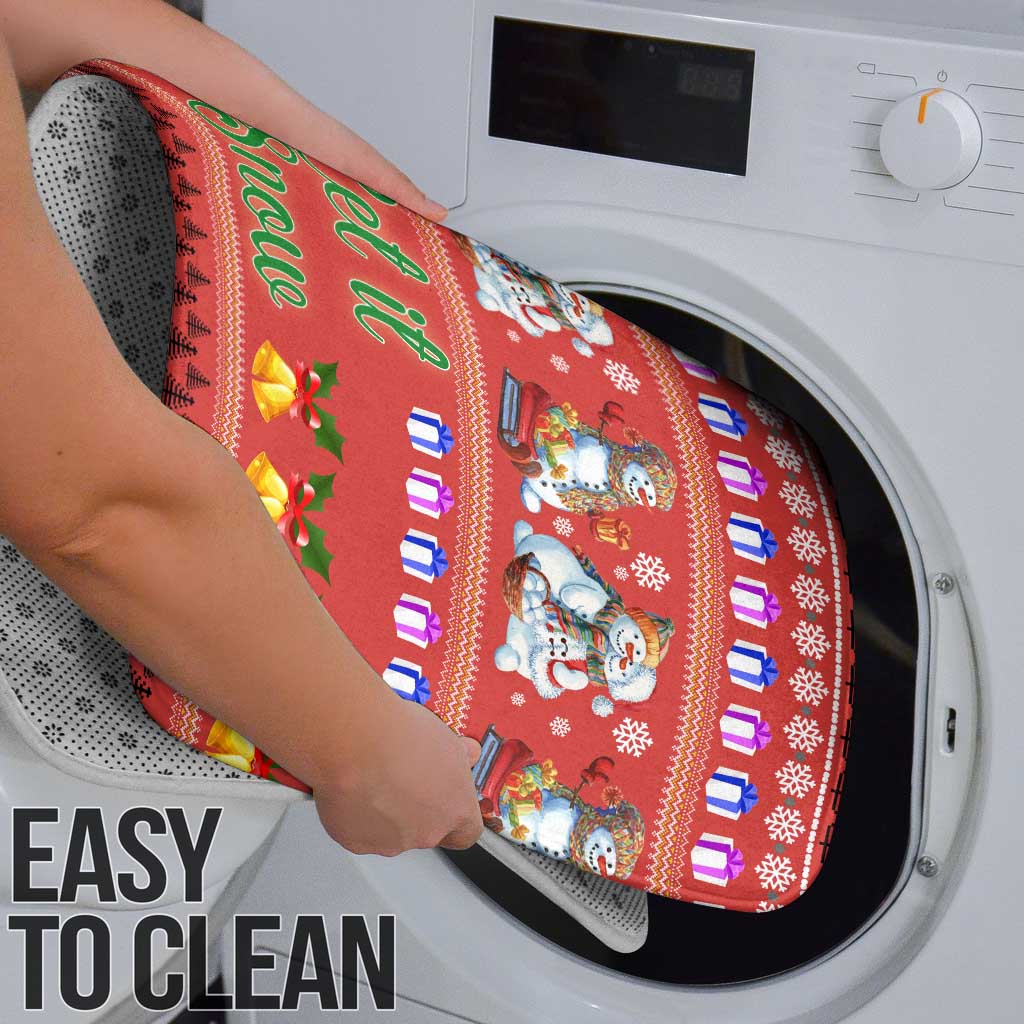 Snowman Let It Snow Christmas Bathroom Set Xmas Holiday Patterns - Wonder Print Shop