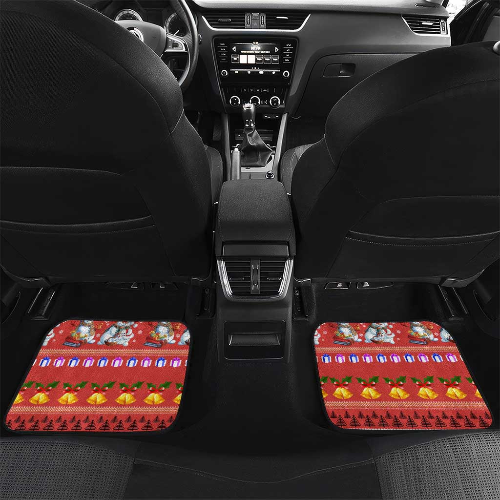 Snowman Let It Snow Christmas Car Mats Xmas Holiday Patterns - Wonder Print Shop