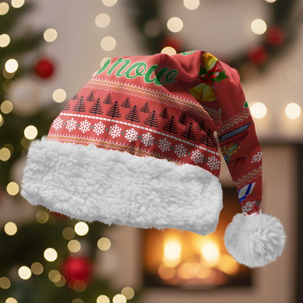 Snowman Let It Snow Christmas Santa Hat Xmas Holiday Patterns - Wonder Print Shop