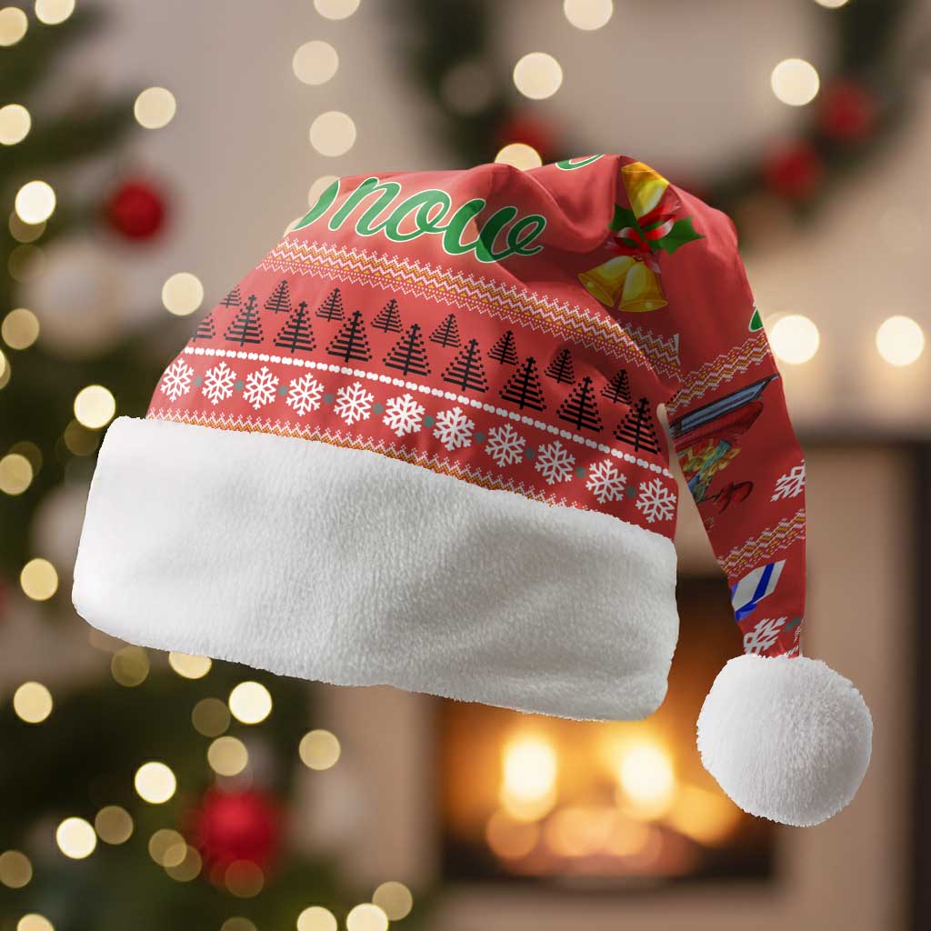 Snowman Let It Snow Christmas Santa Hat Xmas Holiday Patterns - Wonder Print Shop