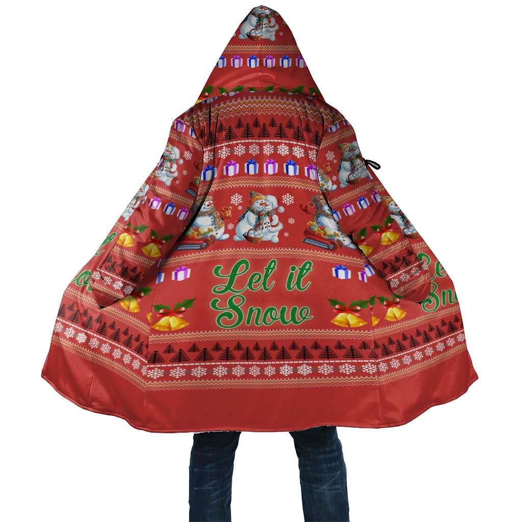 Snowman Let It Snow Christmas Cloak Xmas Holiday Patterns - Wonder Print Shop