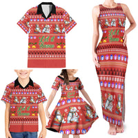 Snowman Let It Snow Christmas Family Matching Tank Maxi Dress and Hawaiian Shirt Xmas Holiday Patterns - Wonder Print Shop