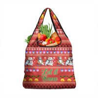 Snowman Let It Snow Christmas Grocery Bag Xmas Holiday Patterns - Wonder Print Shop