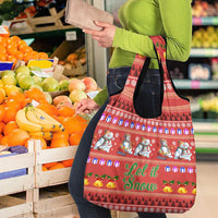 Snowman Let It Snow Christmas Grocery Bag Xmas Holiday Patterns - Wonder Print Shop