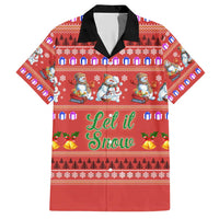 Snowman Let It Snow Christmas Hawaiian Shirt Xmas Holiday Patterns - Wonder Print Shop