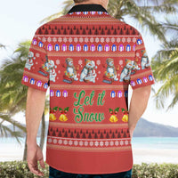 Snowman Let It Snow Christmas Hawaiian Shirt Xmas Holiday Patterns - Wonder Print Shop