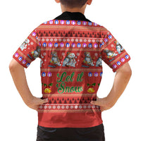 Snowman Let It Snow Christmas Kid Hawaiian Shirt Xmas Holiday Patterns - Wonder Print Shop