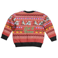 Snowman Let It Snow Christmas Kid Ugly Christmas Sweater Xmas Holiday Patterns - Wonder Print Shop