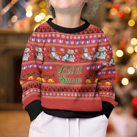 Snowman Let It Snow Christmas Kid Ugly Christmas Sweater Xmas Holiday Patterns - Wonder Print Shop