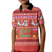 Snowman Let It Snow Christmas Kid Polo Shirt Xmas Holiday Patterns - Wonder Print Shop