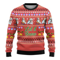 Snowman Let It Snow Christmas Ugly Christmas Sweater Xmas Holiday Patterns - Wonder Print Shop
