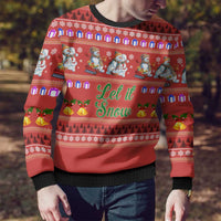 Snowman Let It Snow Christmas Ugly Christmas Sweater Xmas Holiday Patterns - Wonder Print Shop