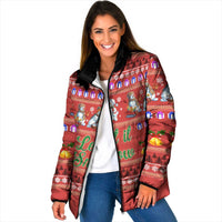 Snowman Let It Snow Christmas Padded Jacket Xmas Holiday Patterns - Wonder Print Shop