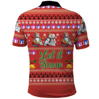 Snowman Let It Snow Christmas Polo Shirt Xmas Holiday Patterns - Wonder Print Shop