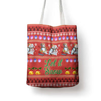 Snowman Let It Snow Christmas Tote Bag Xmas Holiday Patterns - Wonder Print Shop