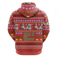 Snowman Let It Snow Christmas Zip Hoodie Xmas Holiday Patterns - Wonder Print Shop