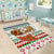Iran Christmas Area Rug with Santa Sleigh Reindeer Map and Green Red Snowflake Pattern - Wonder Print Shop