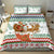 Iran Christmas Bedding Set with Santa Sleigh Reindeer Map and Green Red Snowflake Pattern - Wonder Print Shop