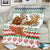 Iran Christmas Blanket with Santa Sleigh Reindeer Map and Green Red Snowflake Pattern - Wonder Print Shop
