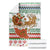 Iran Christmas Blanket with Santa Sleigh Reindeer Map and Green Red Snowflake Pattern - Wonder Print Shop