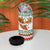 Iran Christmas 4 in 1 Can Cooler Tumbler with Santa Sleigh Reindeer Map and Green Red Snowflake Pattern - Wonder Print Shop