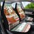 Iran Christmas Car Seat Cover with Santa Sleigh Reindeer Map and Green Red Snowflake Pattern - Wonder Print Shop