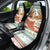 Iran Christmas Car Seat Cover with Santa Sleigh Reindeer Map and Green Red Snowflake Pattern - Wonder Print Shop