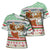Iran Christmas Cross Shoulder Shirt with Santa Sleigh Reindeer Map and Green Red Snowflake Pattern - Wonder Print Shop