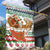 Iran Christmas Garden Flag with Santa Sleigh Reindeer Map and Green Red Snowflake Pattern - Wonder Print Shop