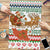 Iran Christmas Puzzle with Santa Sleigh Reindeer Map and Green Red Snowflake Pattern - Wonder Print Shop