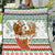 Iran Christmas Quilt with Santa Sleigh Reindeer Map and Green Red Snowflake Pattern - Wonder Print Shop