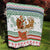 Iran Christmas Quilt with Santa Sleigh Reindeer Map and Green Red Snowflake Pattern - Wonder Print Shop