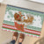 Iran Christmas Rubber Doormat with Santa Sleigh Reindeer Map and Green Red Snowflake Pattern - Wonder Print Shop